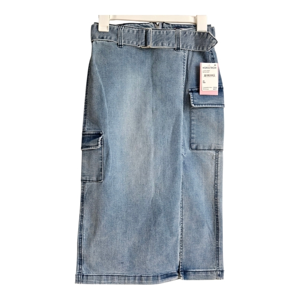 Juicy Couture Light Blue Denim Pencil Skirt, Size 26